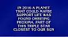 In 2016 a planet that could maybe support life was found orbiting Proxima, part of this triple star closest to our sun