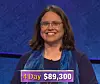 Sarah Jett Rayburn, today's Jeopardy! winner (for the April 29, 2020 game.)