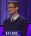 David Sibley, today's Jeopardy! winner (for the September 26, 2022 game.)