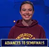Emmey Harris, today's Jeopardy! National College Championship winner (for quarterfinal #3 on February 9, 2022).
