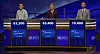 Tonight's final scores for Jeopardy! Greatest of All Time Match 1 (January 7, 2020).