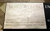 Lord Byron's commemorative stone at Poet's Corner, Westminster Abbey, part of Final Jeopardy on August 1, 2018.