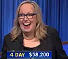 Maureen O'Neil, today's Jeopardy! winner (for the March 10, 2022 game.)