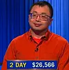 Jamie Ding, today's Jeopardy! winner (for the March 16, 2026 game.)