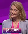 Nan Bauer, tonight's Jeopardy! winner (for the October 23, 2017 episode.)