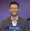 Ryan Hemmel, today's Jeopardy! winner (for the November 25, 2020 game.)