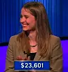 Allegra Hill, today's Jeopardy! winner (for the October 13, 2025 game.)