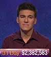 James Holzhauer, today's Jeopardy! winner (for the May 30, 2019 game.)