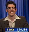 Isaac Hirsch, today's Jeopardy! winner (for the July 5, 2024 game.)