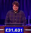 Ben Jones, today's UK Jeopardy winner (for the April 15, 2025 game.)