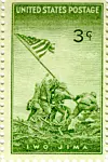 The 1945 postage stamp commemorating the flag raising at Iwo Jima, as asked during Final Jeopardy on April 15, 2019.