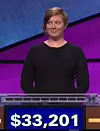 Scarlett Sims, winner of the October 12, 2017 episode of Jeopardy!
