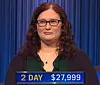 Danielle Maurer, today's Jeopardy! winner (for the May 9, 2022 game.)