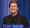 Mattea Roach, today's Jeopardy! winner (for the April 22, 2022 game.)
