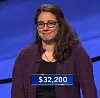 Jamie Logan, today's Jeopardy! winner (for the May 5, 2021 game.)