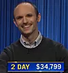 Dane Reighard, today's Jeopardy! winner (for the November 9, 2021 game.)