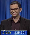 Tyler Rhode, today's Jeopardy! winner (for the October 28, 2021 game.)