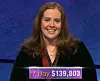 Karen Farrell, today's Jeopardy! winner (for the January 3, 2020 game.)
