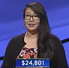 Carmela Chan, today's Jeopardy! winner (for the October 29, 2020 game.)