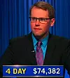 Steven Olson, today's Jeopardy! winner (for the September 24, 2025 game.)