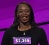 Khalilah Walters, today's Jeopardy! winner (for the March 27, 2020 game.)