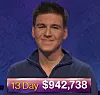 James Holzhauer, today's Jeopardy! winner (for the April 22, 2019 game.)