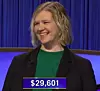Kendra Westerhaus, today's Jeopardy! winner (for the February 13, 2023 game.)