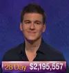 James Holzhauer, today's Jeopardy! winner (for the May 27, 2019 game.)