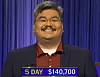 Luigi de Guzman, today's Jeopardy! winner (for the September 15, 2022 game.)