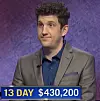 Matt Amodio, today's Jeopardy! winner (for the August 6, 2021 game.)