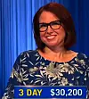 Laura Faddah, today's Jeopardy! winner (for the May 9-10, 2026 game.)