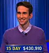 Scott Riccardi, today's Jeopardy! winner (for the July 23, 2025 game.)