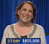 Amy Schneider, today's Jeopardy! winner (for the December 31, 2021 game.)