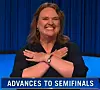 Emily Sands, today's Jeopardy! winner (for the October 25, 2023 game.)
