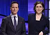 Mike Richards and Mayim Bialik, the two new hosts of Jeopardy!