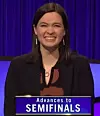 Claire Sattler, today's Jeopardy! winner (for the February 27, 2023 game.)