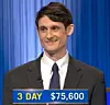 Alex DeFrank, today's Jeopardy! winner (for the March 18, 2025 game.)