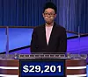 Andrew He, today's Jeopardy! winner (for the August 28, 2023 game.)