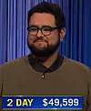Aiden Orzech, today's Jeopardy! winner (for the September 17, 2024 game.)