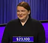Katie Palumbo, today's Jeopardy! winner (for the January 16, 2023 game.)