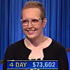 Christine Whelchel, today's Jeopardy! winner (for the February 28, 2022 game.)