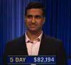 Suresh Krishnan, today's Jeopardy! winner (for the June 12, 2023 game.)