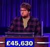 Ben Jones, today's UK Jeopardy! winner (for the April 17, 2025 game.)