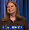 Adriana Harmeyer, today's Jeopardy! winner (for the June 4, 2024 game.)