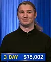 Greg Jolin, today's Jeopardy! winner (for the November 4, 2024 game.)