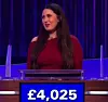 Lizzie Mackarel, today's UK Jeopardy winner (for the March 18, 2025 game.)