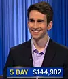 Scott Riccardi, today's Jeopardy! winner (for the July 9, 2025 game.)