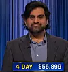Amar Kakirde, today's Jeopardy! winner (for the May 27, 2024 game.)