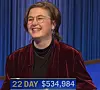 Mattea Roach, today's Jeopardy! winner (for the May 4, 2022 game.)