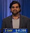 Amar Kakirde, today's Jeopardy! winner (for the May 24, 2024 game.)